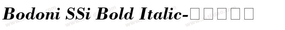 Bodoni SSi Bold Italic字体转换